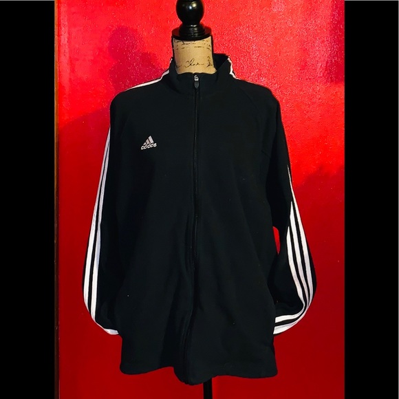 adidas fleece jacket men's